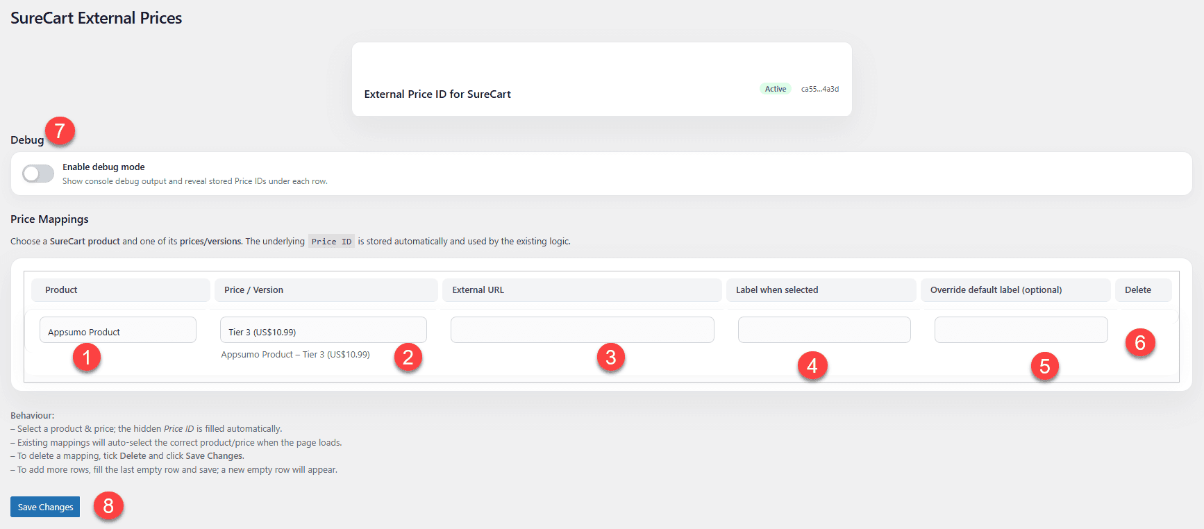 External Price Links Setup 1