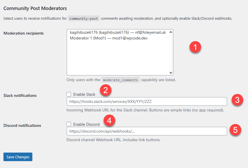 Moddash Settings