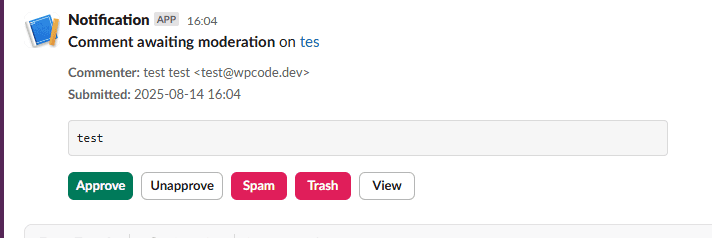 Moddash Slack Notification