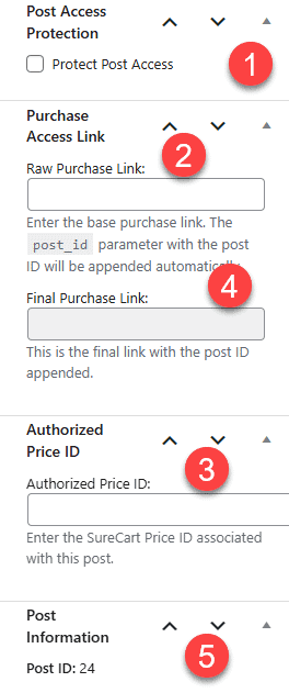 Post Access Manager Settings 2