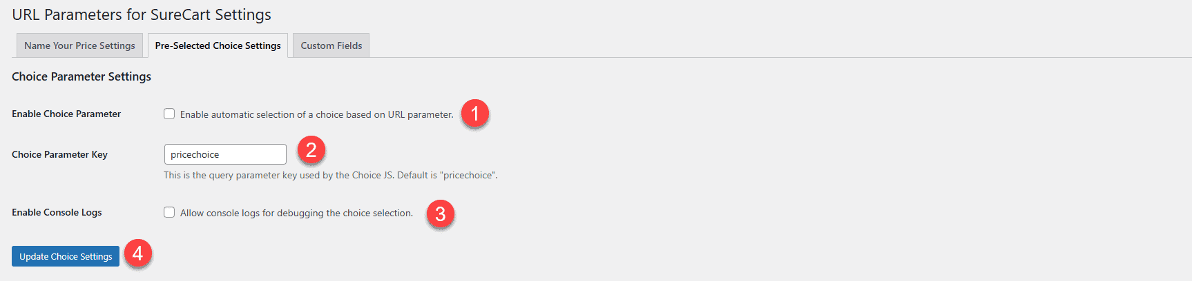 Url Paramaters Surecart Dashboard Preselection 1