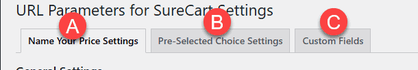 Url Paramaters Surecart Dashboard Tabs 1