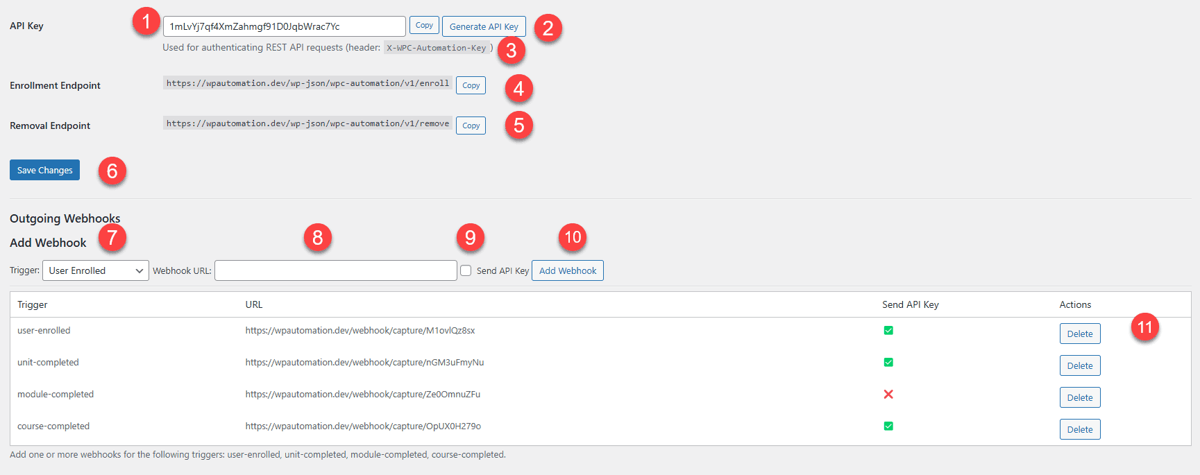 Webhook Notificiations Wpcourseware Automation Admin Area 1